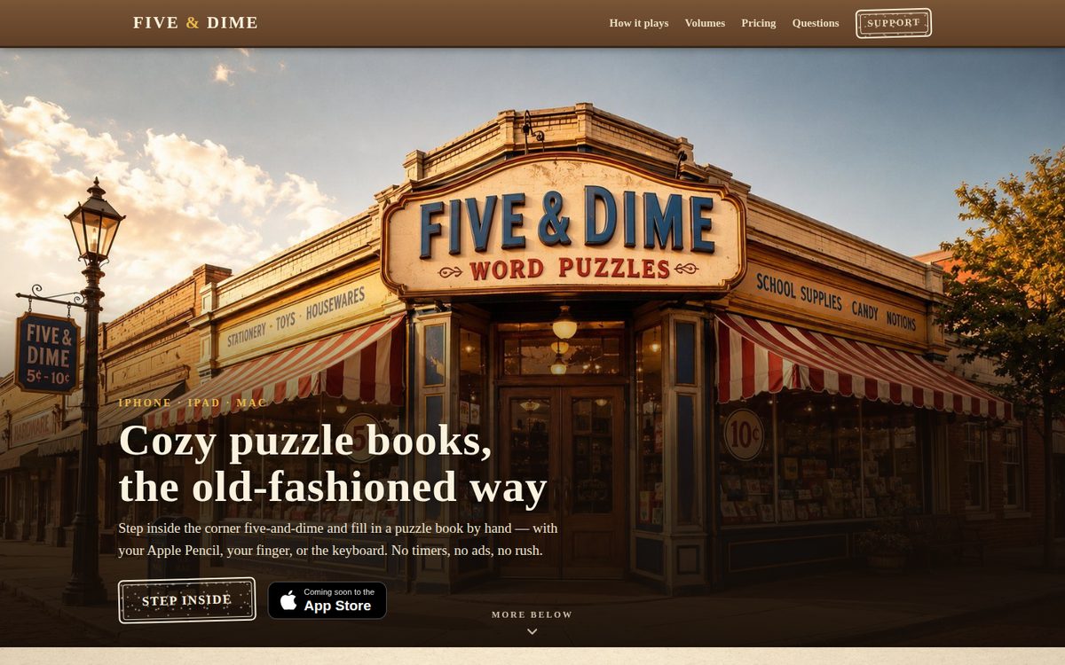 The Five and Dime Puzzles homepage